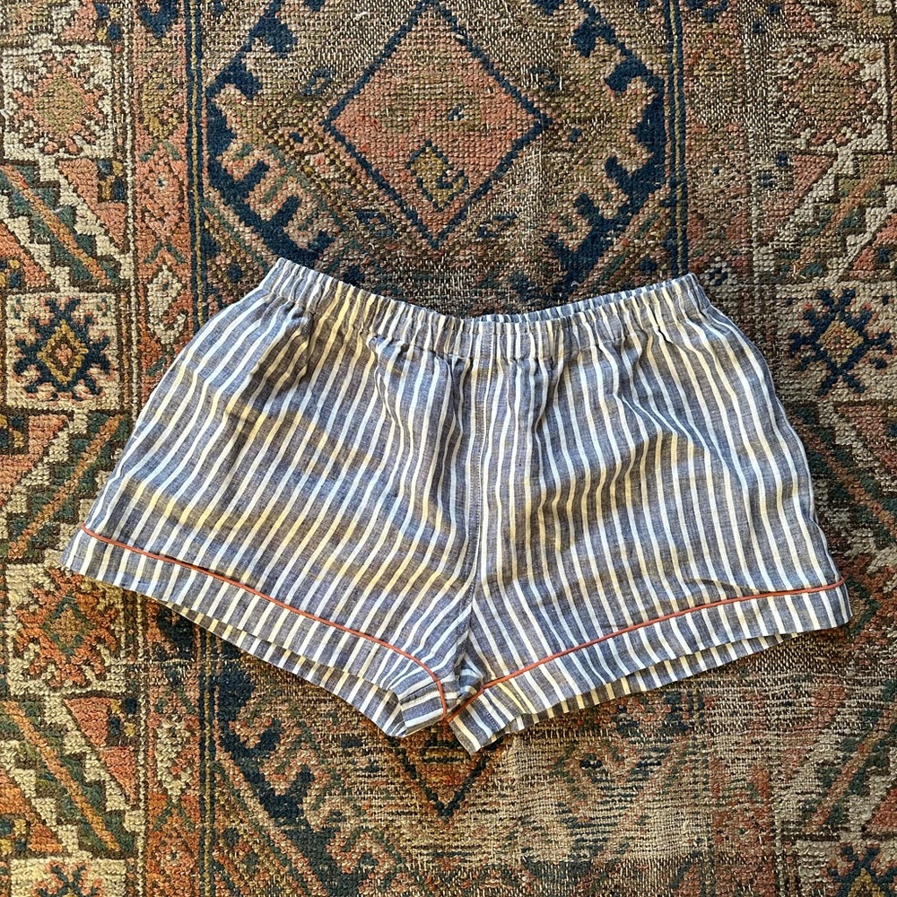 NWOT Piglet In Bed 100% Linen Pajama Shorts